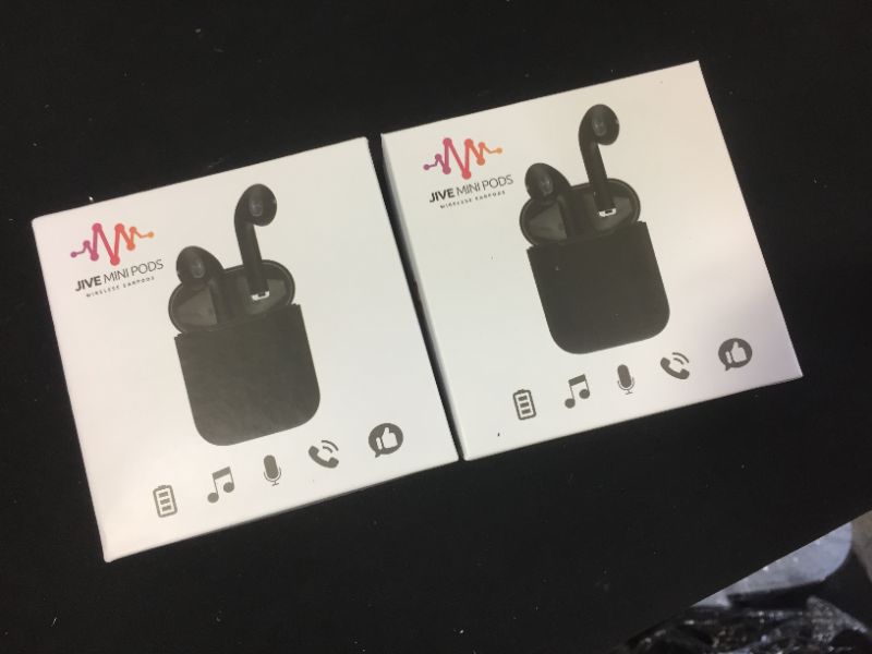 Photo 1 of 2 pack bluetooth wireless ear buds jive mini pods