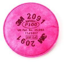 Photo 1 of 5 pack 3M 2091 Particulate Filter P100