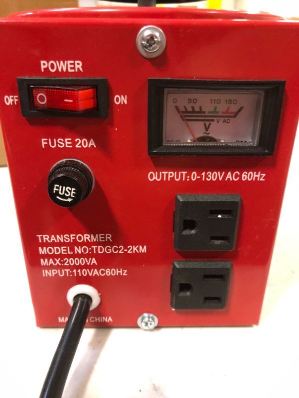 Photo 1 of Acogedor TDGC2-2KM AC Voltage Regulator, 2000W/20A Auto Variable Transformer, 0~130V Output, High Efficiency, for Science Labs, Hobbies, Film, Video Lighting Applications. US Plug
