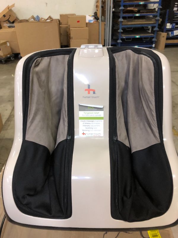 Photo 1 of Human Touch Reflex SOL Foot and Calf Massager Machine with Heat, Shiatsu Deep Kneading, Under Foot Rollers, Delivers Relief for Tired Muscles and Plantar Fasciitis, Fits feet up to Men Size 12
