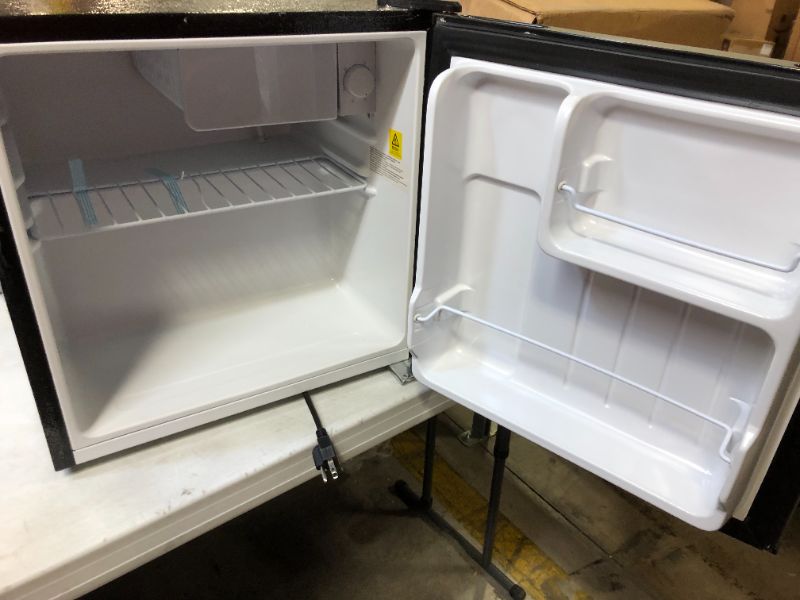 Photo 3 of ---SOLD FOR PARTS ONLY--- Frigidaire EFR180 1.6 Cu Ft Single Door Mini Fridge, Stainless Steel

