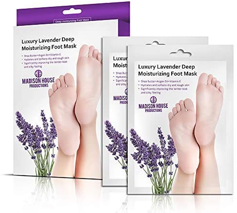 Photo 1 of 2x MadisonHouse Luxury Lavender Deep Moisturizing Foot Peel Mask, Exfoliating Dead Skin Removal for Moisturize Feet Like Soft Baby Feet in 1-2 Weeks, Callus Remover for Men & Women (Pair of 2)
