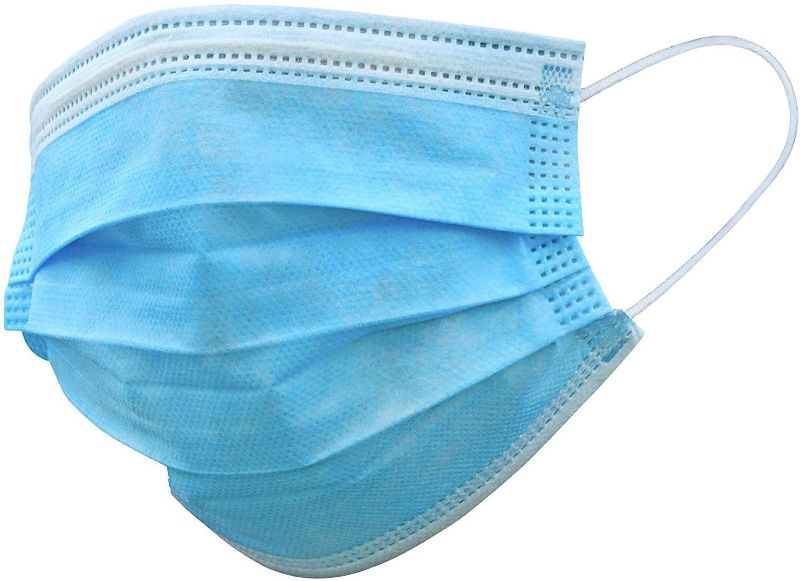 Photo 1 of 5x Class 1 Protective Face Masks - TITAN PROTECT 3-Layer Disposable Face Mask - Non Medical Mask Filters >95% of Particles - Elastic Ear Loop, Adjustable and Comfortable - Light Blue (20 Pcs)
