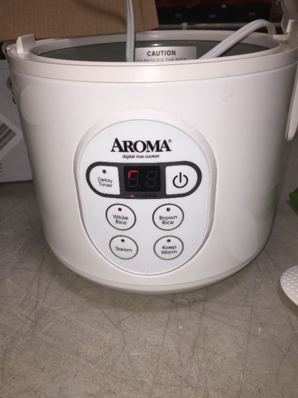 Photo 4 of Aroma ARC-914D 4-Cup Cool-Touch Rice Cooker, White