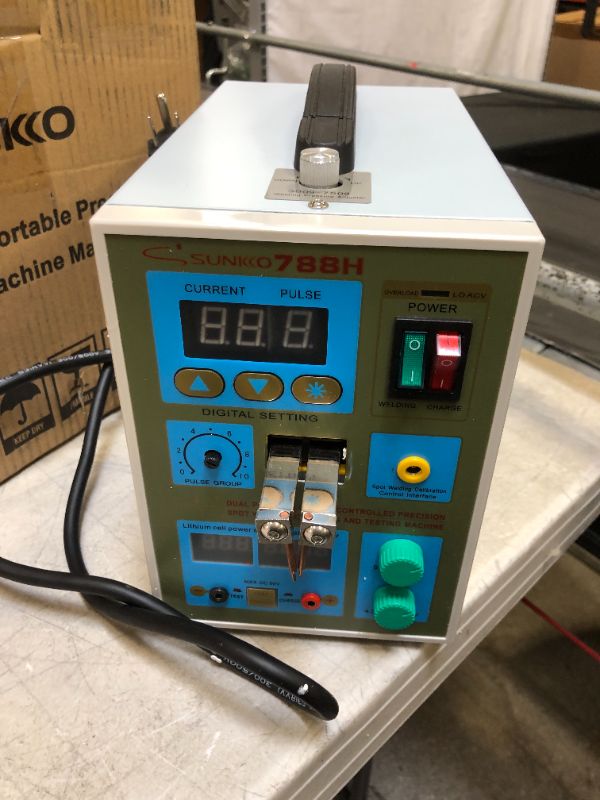 Photo 2 of SUNKKO Pulse Spot Welder 788H 18650 battery Welding Machine with LED Battery Testing and Charging Function