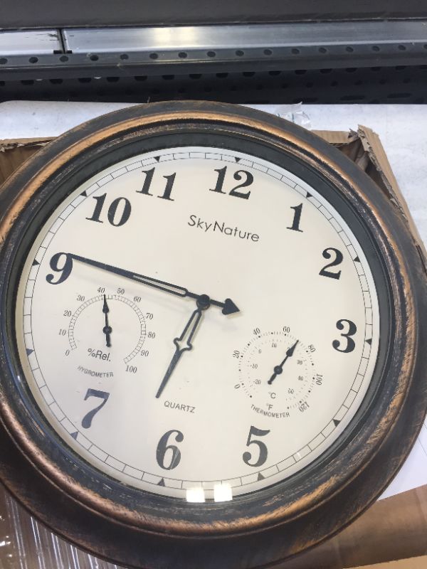 Photo 1 of outdoor clock sky nature brand battery powered color brown and white 