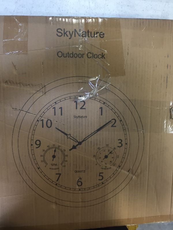 Photo 1 of outdoor clock sky nature brand battery powered color brown and white 