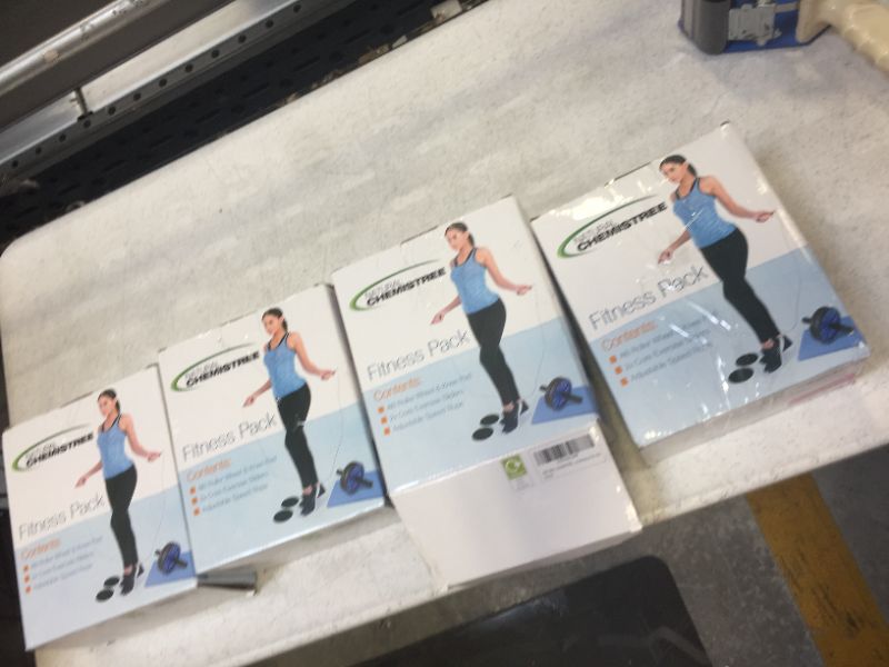 Photo 1 of Natural Chemistree Ab Roller, Core Sliders, and Speed Jump Rope (3-Piece Set) Workout and Exercise Bundle | Build Strength and Lean Muscle, Burn Fat | Home Gym Training Equipment
4 pack