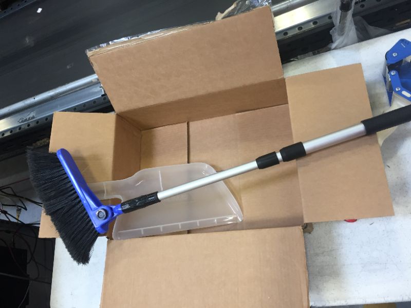 Photo 1 of adjustable broom with dustpan  color blue 