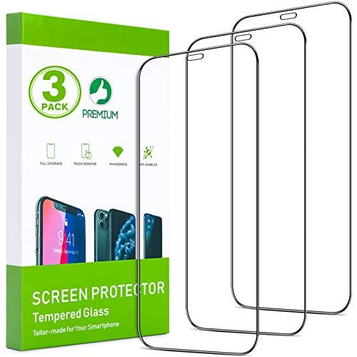 Photo 1 of 2 pack FILUV Screen Protector Compatible with iPhone 12iPhone 12 Pro 2020 61inch Full Coverage Premium Tempered Glass