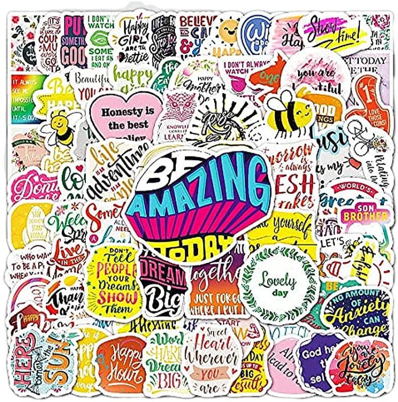 Photo 1 of Vinyl Aesthetic Waterproof Stickers Laptop Hydroflask Skateboard Computer Stickers for Teens Kids Girls  2pack 