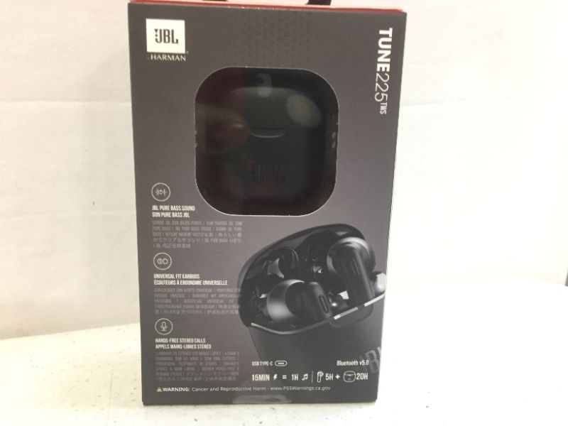 Photo 3 of JBL Tune 225TWS - True Wireless Earbud Headphones - BlacK---FACTORY SEALED