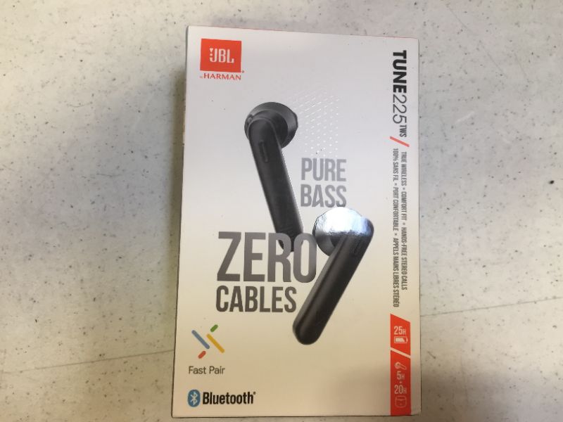 Photo 2 of JBL Tune 225TWS - True Wireless Earbud Headphones - BlacK---FACTORY SEALED