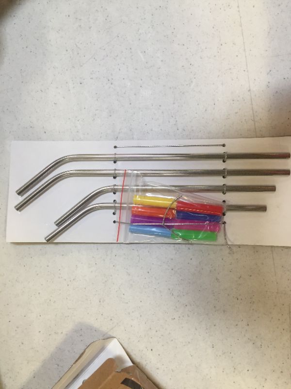 Photo 2 of 10pcs---Reusable stainless steel  straw ---metal straw--open box for picture