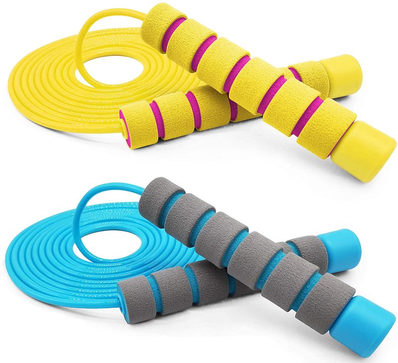 Photo 1 of 2pcs--BILIGILA jump rope for kids  blue & yellow