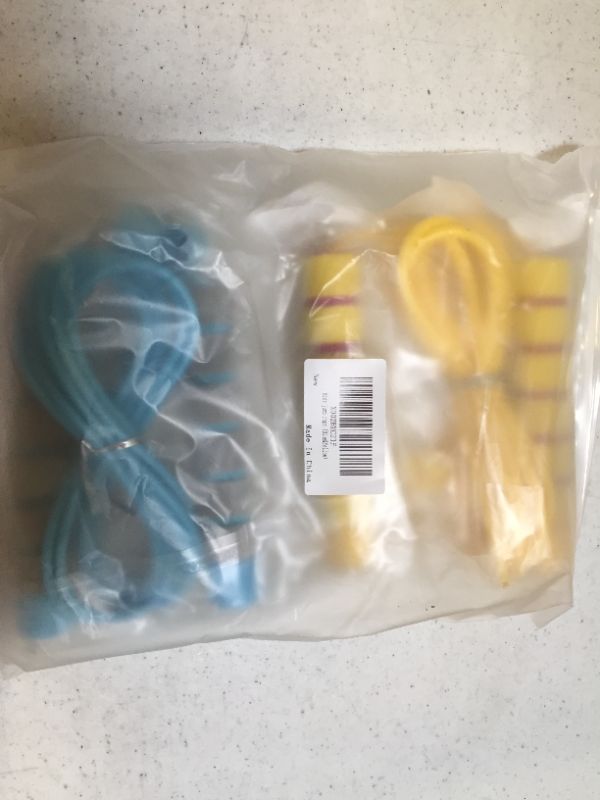 Photo 2 of 2pcs--BILIGILA jump rope for kids  blue & yellow