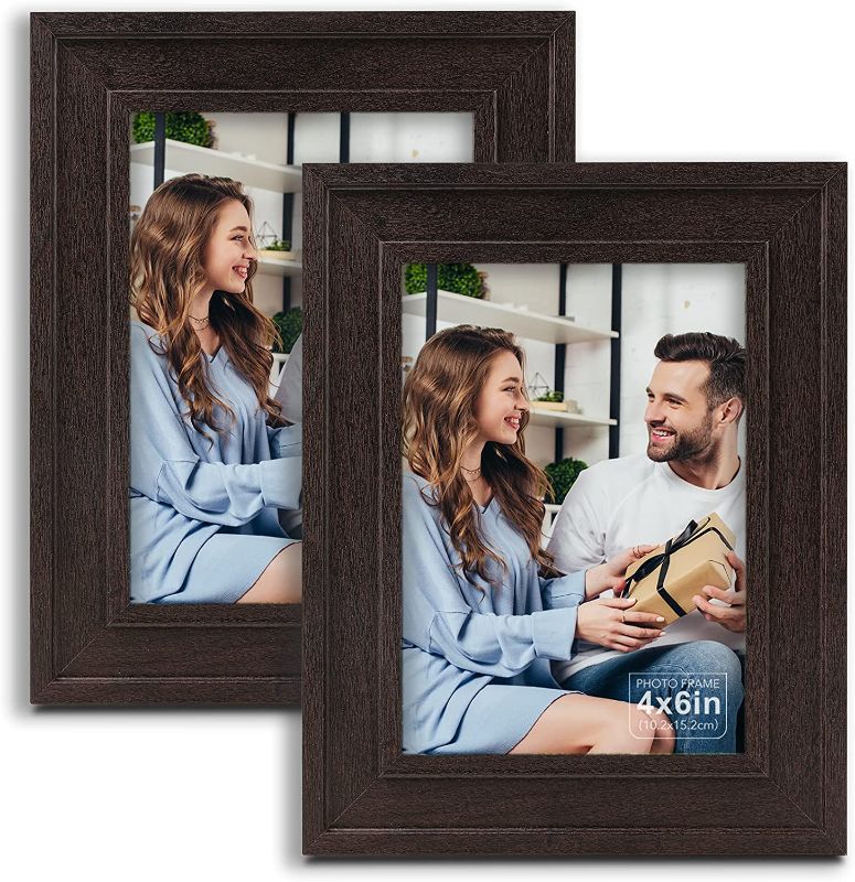 Photo 1 of 2PACK--INBURIT 4X6INCH-- WOODEN PICTURE FRAMES SET