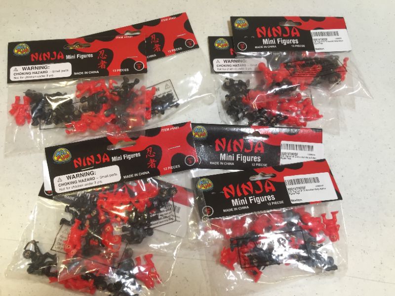 Photo 2 of 8pack----assorted mini  ninja action figure toys