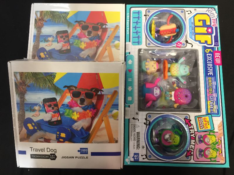 Photo 1 of 1000 Piece Dog Puzzle (2pk) and Oh My Gif 6 Bit Dance Pack