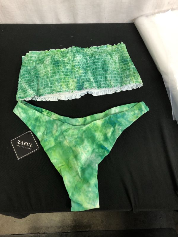 Photo 1 of 2PC BATHING SUIT WOMENS GREEN