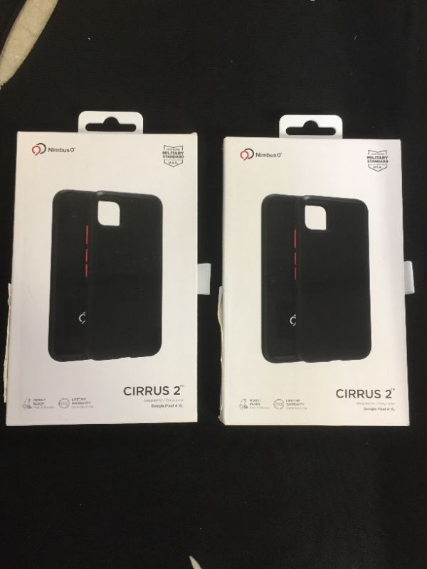 Photo 1 of NIMBUS 9 CIRRUS 2 CASE BLACK FOR GOOGLE PIXEL 4 XL -- 2 PCK