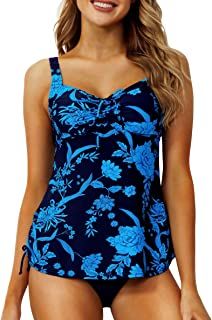 Photo 1 of Peddney Drawstring Tankini Swimsuit for Women Two Pieces Swimwear Tank Top with Bikini Bottom Plus Size Bathing Suit
MEDIUM