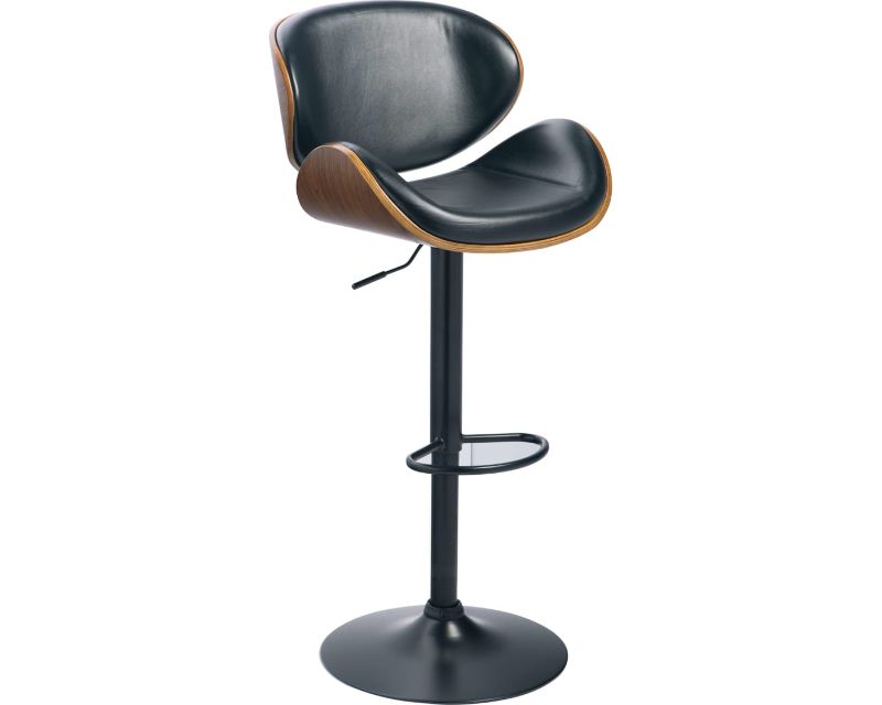 Photo 1 of Bellatier Black Tall Upholstered Swivel Barstool Ashley Signature Design 