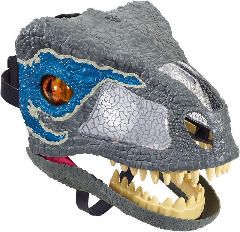 Photo 1 of JURASSIC WORLD CHOMP 'N ROAR MASK Velociraptor "Blue"
