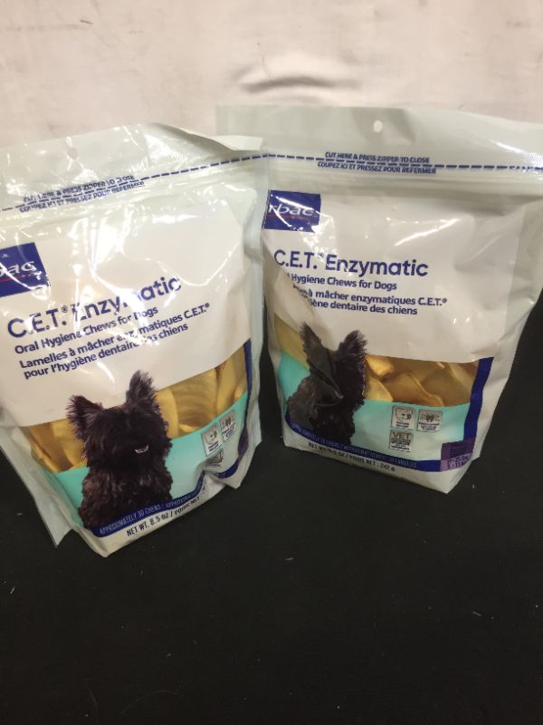 Photo 2 of 2pack - Virbac CET Enzymatic Oral Hygiene Chews for Dogs EXP 05-2023