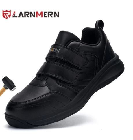 Photo 1 of LARNMERN Waterproof Chef Shoes Steel Toe Safety Shoes Men Anti-smashing Non-slip Velcro Breathable Fashion Work Sneakers
size 11.5