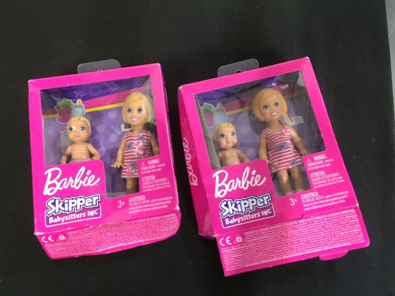 Photo 2 of Barbie Skipper Babysitters Inc. Dolls, Sibling Dolls Includes Small Auburn-Haired Toddler Doll & Blonde Baby Doll Figure in Diaper, for 3 to 7 Year Olds?? 2 pack
