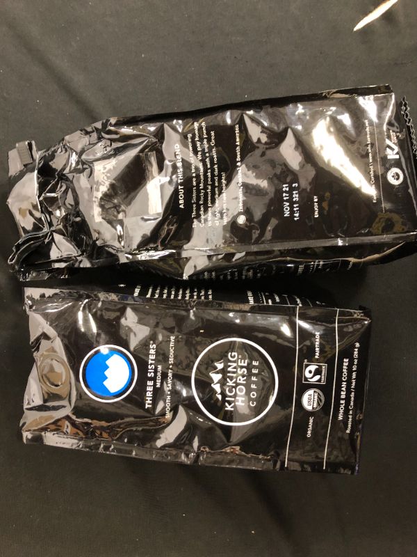 Photo 1 of 2 pack of Kicking Horse Coffee Three Sisters Medium Roast Fair Trade Certified Organic Who