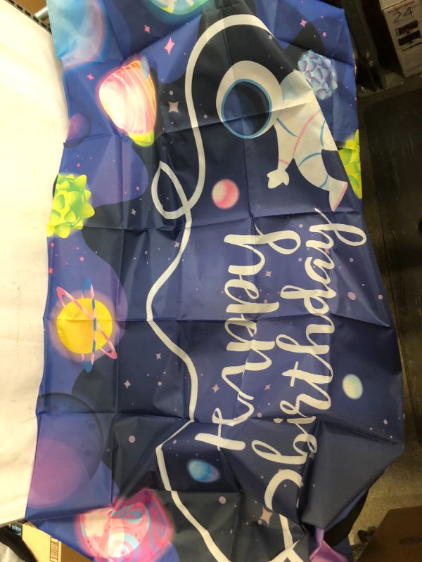 Photo 1 of 5 pack of space themed Happy Birthday banners