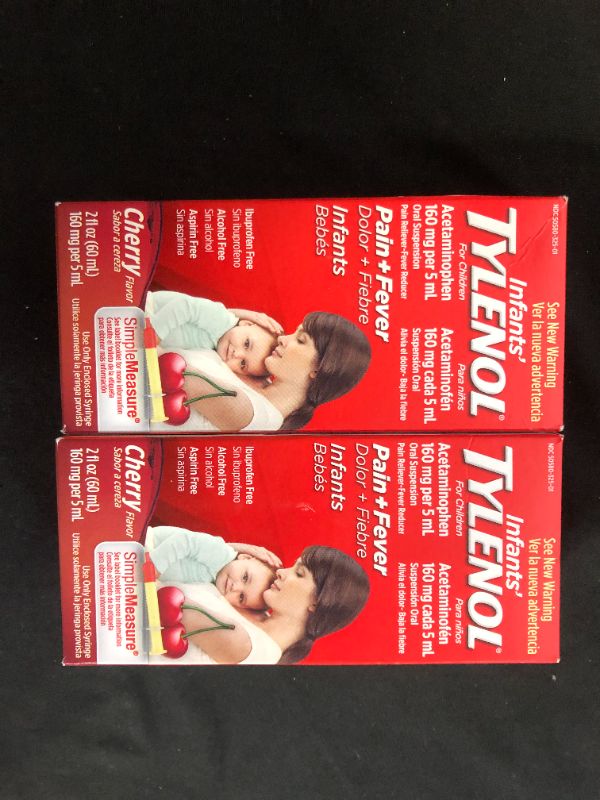 Photo 1 of 2 pack of Infants Tylenol Suspension Reducer Reliever