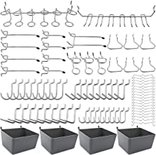 Photo 1 of 114 assorted cardboard hooks with metal hooks, pegboard containers, locks for organizing storage system tools