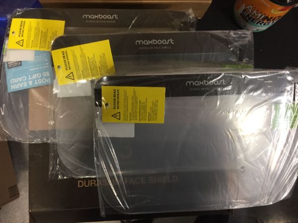 Photo 2 of 3x Maxboost Protective Face Shield - 3 Pack Adult Size, DuraSlim Series
