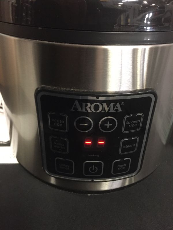 Photo 3 of Aroma Housewares 8-Cup (cooked)/ 2 Quart Digital Cool-Touch Rice Cooker & Food Steamer
