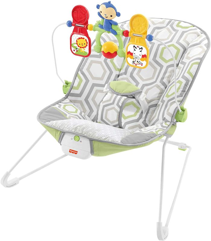Photo 1 of Fisher-Price Baby Bouncer - Geo Meadow, Infant Soothing and Play Seat, Multi
