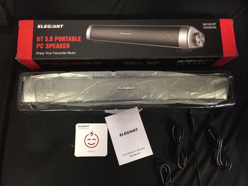 Photo 1 of 2x ELEGIANT BT 5.0 Sound Bar Portable PC Speaker. Laptop Speakers. Portable Speaker

