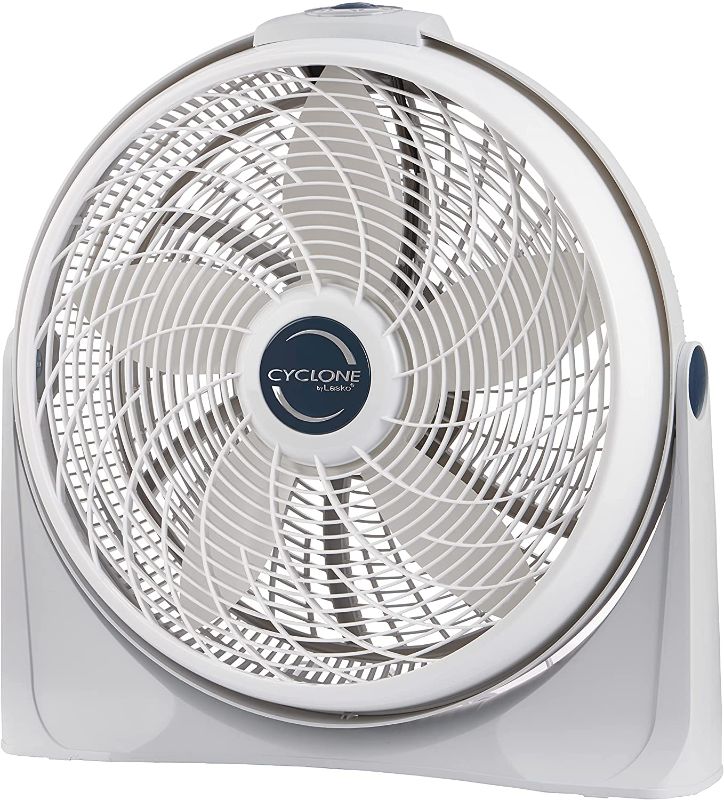 Photo 1 of Lasko 3520 20 Inch 3-Speed Cyclone Air Circulator Floor Fan, White 20