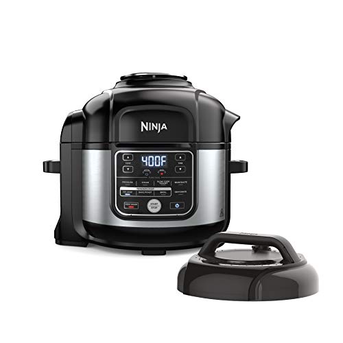 Photo 1 of Ninja OS301 Foodi 10-in-1 Pressure Cooker and Air Fryer with Nesting Broil Rack, 6.5 Quart, Stainless Steel
