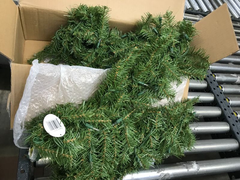 Photo 2 of National Tree Company 9' x 10" Norwood Fir Garland with 50 Clear Lights