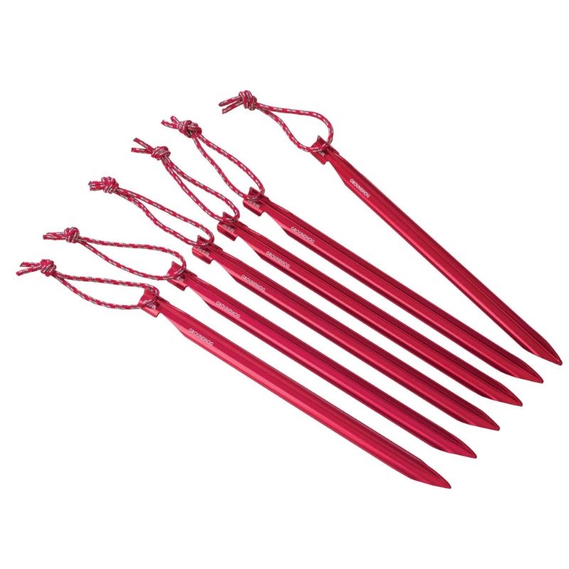 Photo 1 of MSR Groundhog Tent Stake Kit, 6-Pack, Regular - 7.5-Inch , Red
