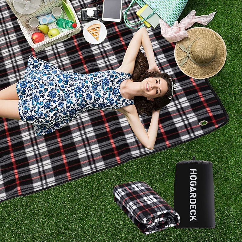 Photo 1 of hogardeck Picnic Blankets Beach Mat, 60 x 70 Extra Large Foldable Outdoor Blanket Waterproof Sand Proof Triple Layers Picnic Mat Beach, Park, Outdoor Concerts, Camping, Hiking, Travel