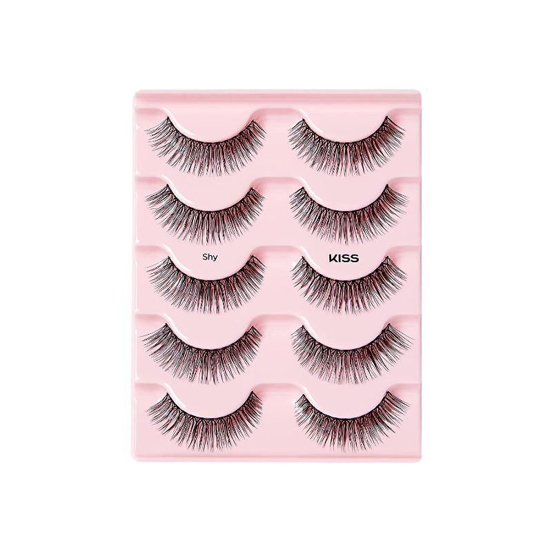 Photo 1 of KISS Looks So Natural False Eyelashes Multipack, Lightweight & Comfortable, Natural-Looking, Tapered End Technology, Reusable, Cruelty-Free, Contact Lens Friendly, Style Shy, 5 Count