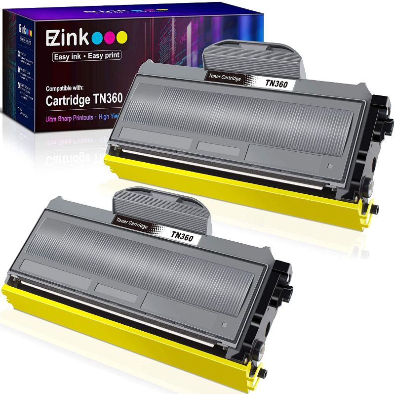 Photo 1 of E-Z Ink(TM) Compatible Toner Cartridge Replacement for Brother TN330 TN360 TN-330 TN-360 High Yield Compatible with DCP-7040 DCP-7030 MFC-7840W HL-2140 MFC-7340 MFC-7440N HL-2170W HL-2150N (2 Black)