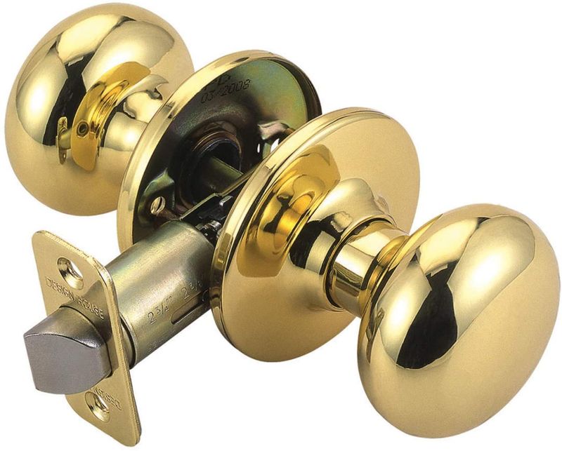 Photo 1 of Design House 753269 Cambridge 2-Way Latch Passage Door Knob, Polished Brass