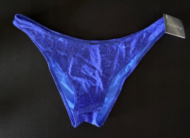 Photo 1 of Smart & Sexy Women's French Cut Brazilian Bikini Bottom (Large-Electric Python)