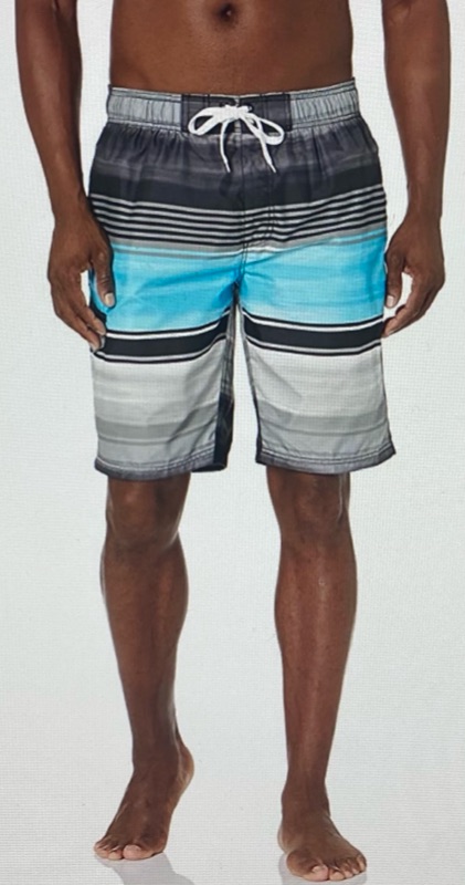 Photo 2 of Kanu Surf Men's Flex Swim Trunks - Size Small (Apollo Black/Aqua)