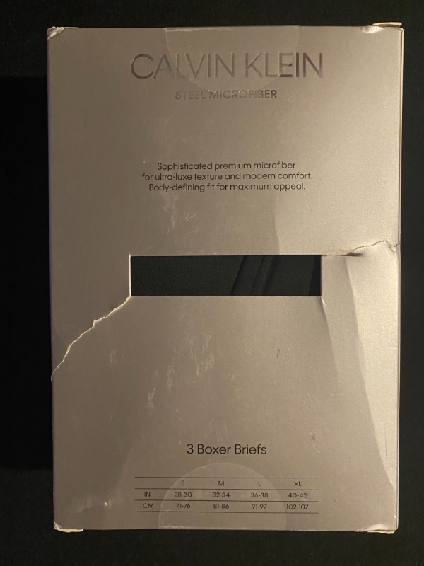 Photo 2 of Calvin Klein Men's Microfiber Boxer Briefs Pack of 3 - LARGE (36-38)